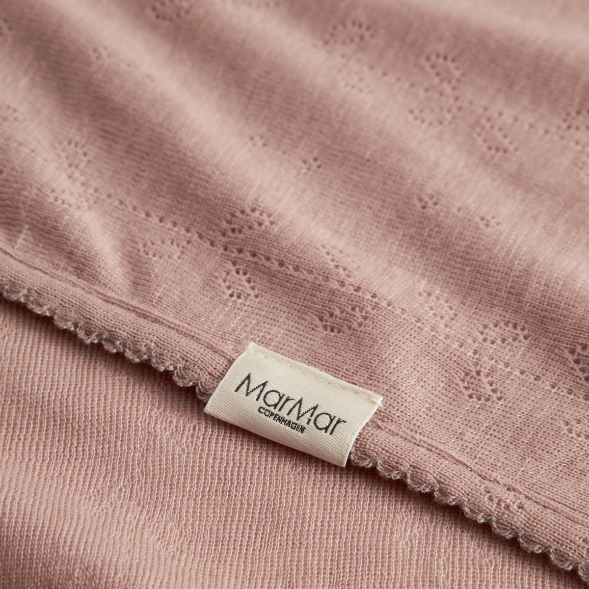 MarMar - Babyteppe i Ull Alida Pointelle Burnt Rose