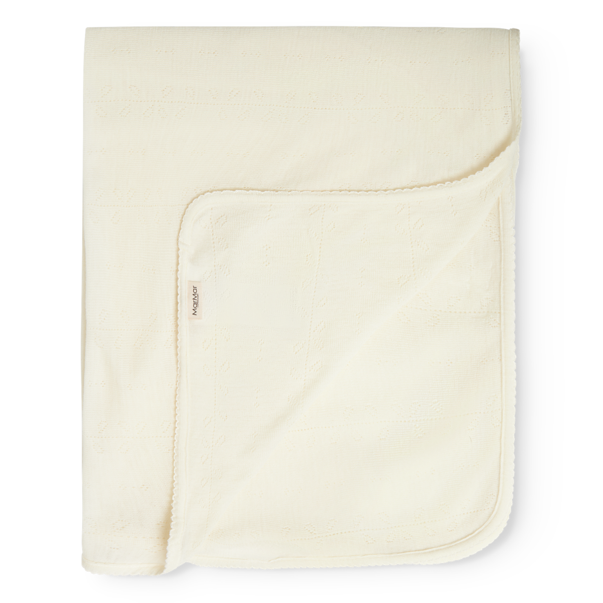 MarMar - Babyteppe i Ull Alida Pointelle Natural