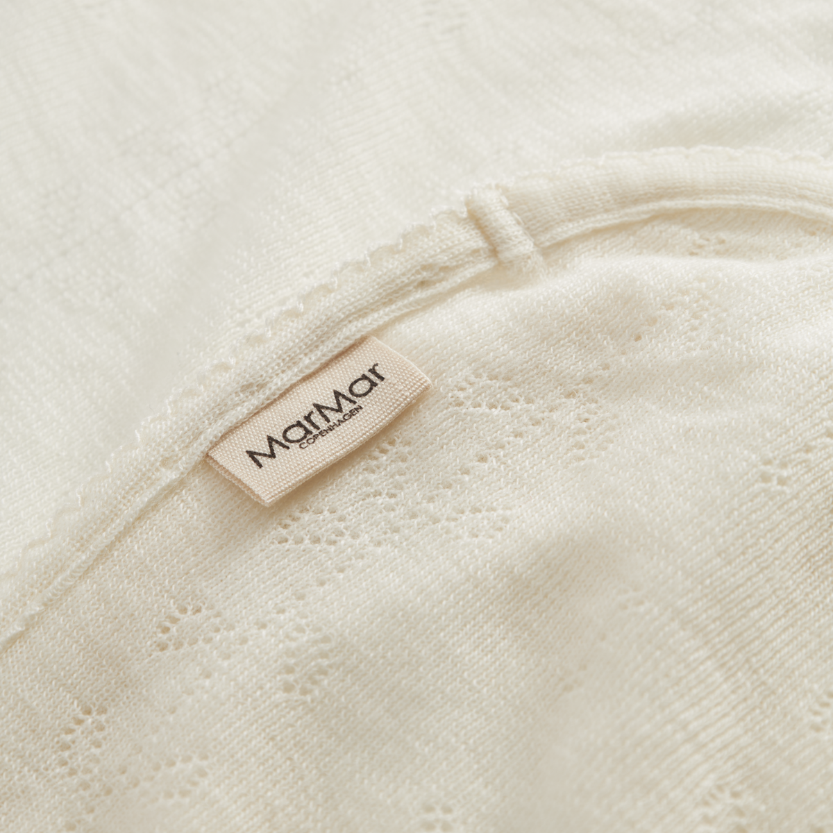 MarMar - Babyteppe i Ull Alida Pointelle Natural