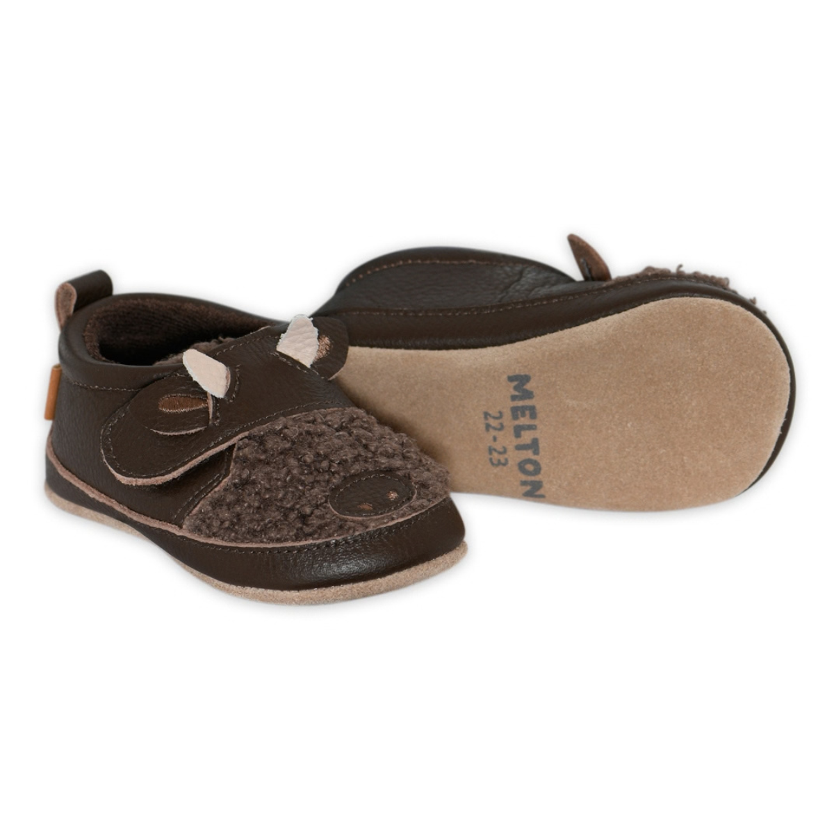 Melton - Tøfler i Skinn Buffalo Dark Brown