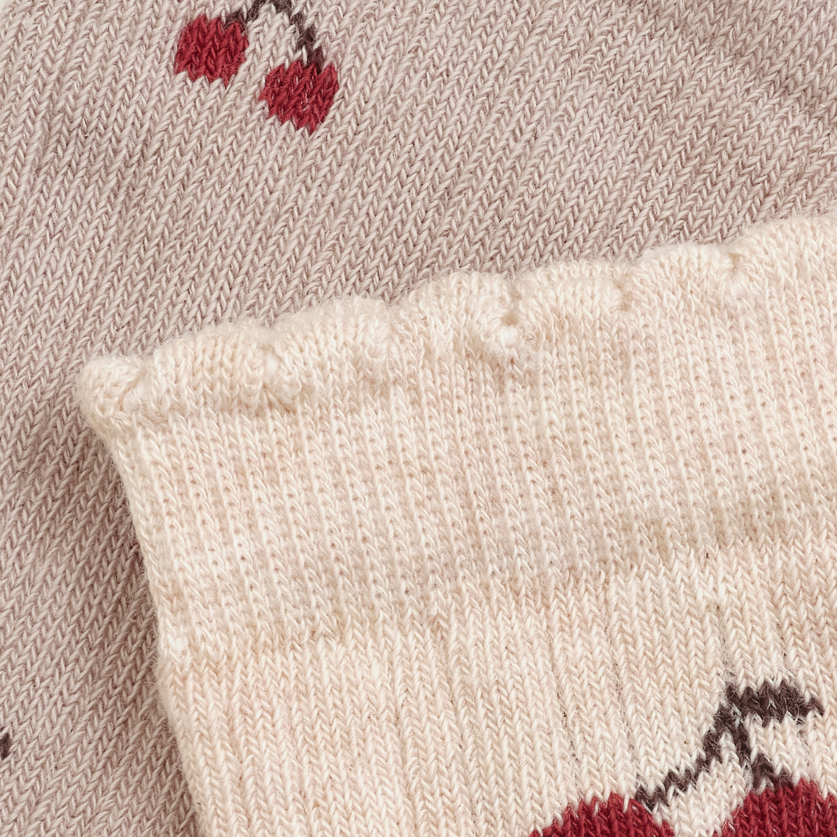 Minymo - Sokker 2-pk Cherry Light Taupe