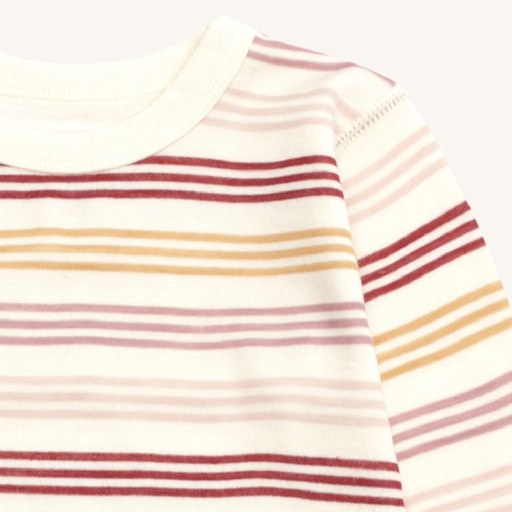 Hust And Claire - Trøye Ull/ Bambus Abba 3 Stripe Off White