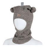 Kivat - Balaclava i Ull Struktur Dusker Logo Beige Melert