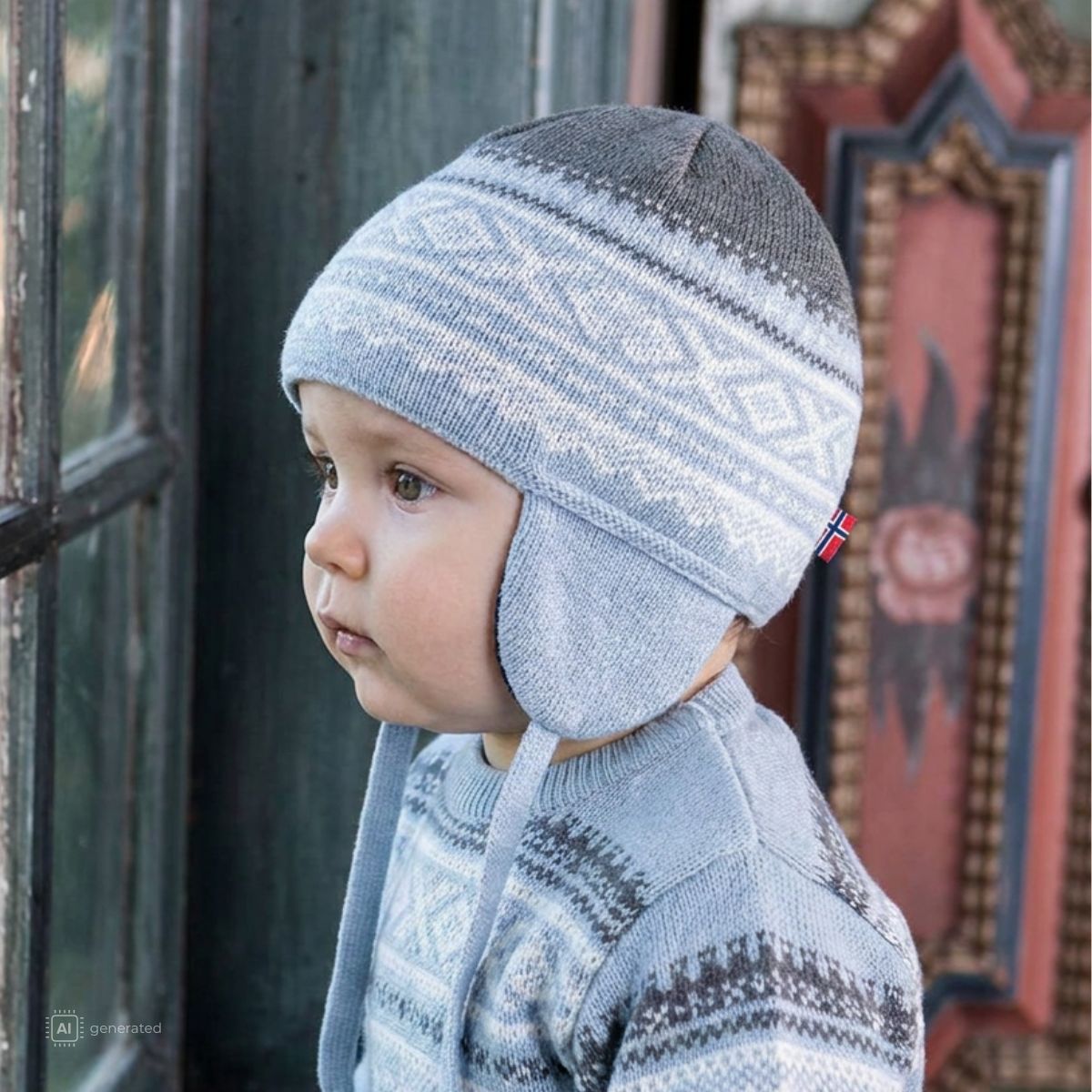 Marius Kids - Marius Lue i Ull Baby Lyseblå