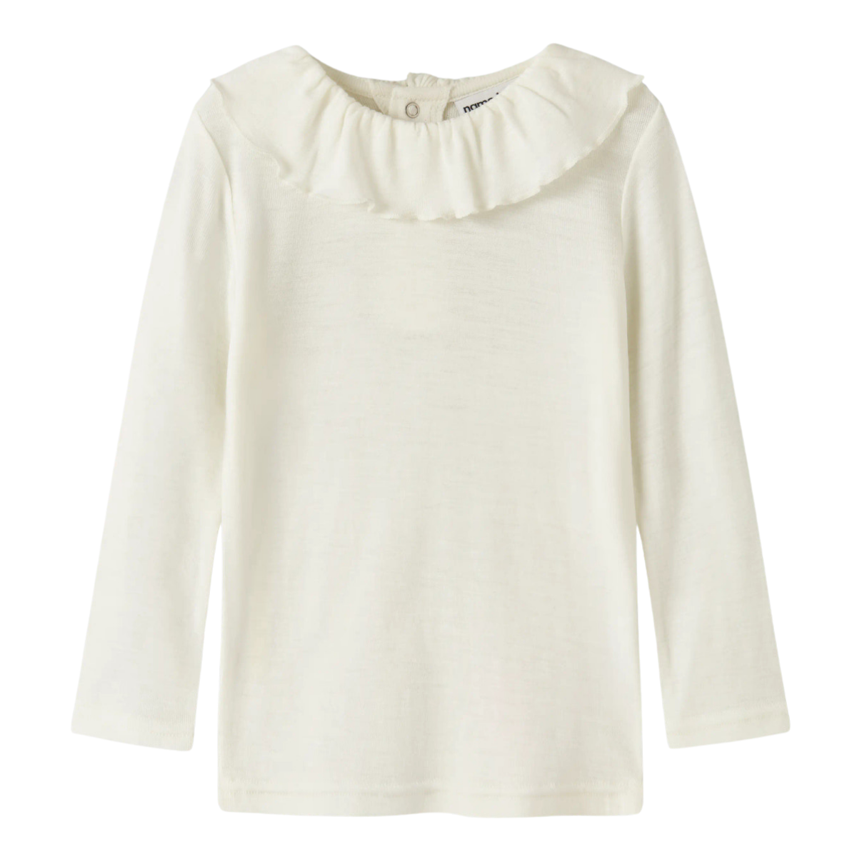 Name It - Ulltrøye med Krage Wang Rib Snow White
