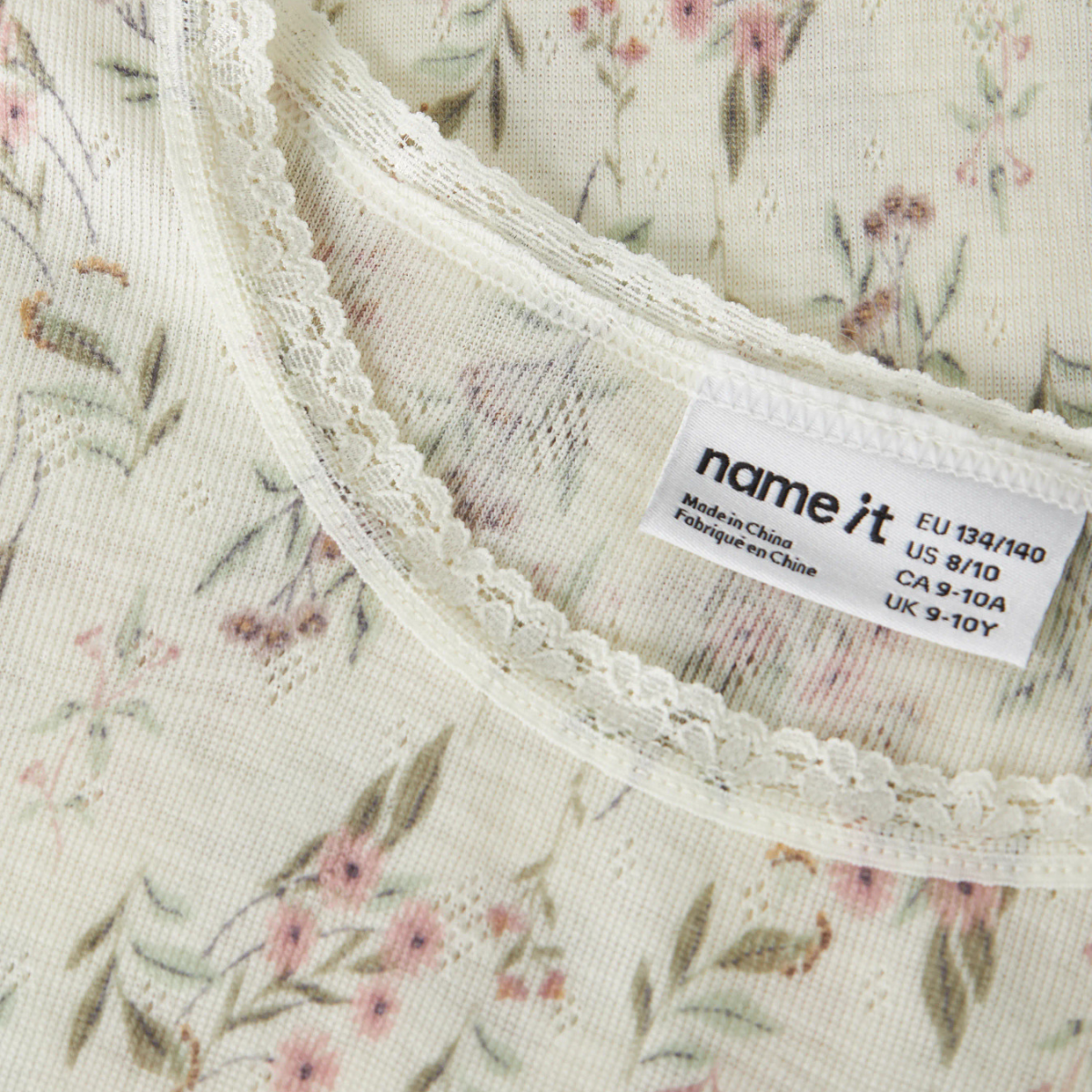 Name It - Ulltrøye Jr Wang Snow White Flowers + Leafs
