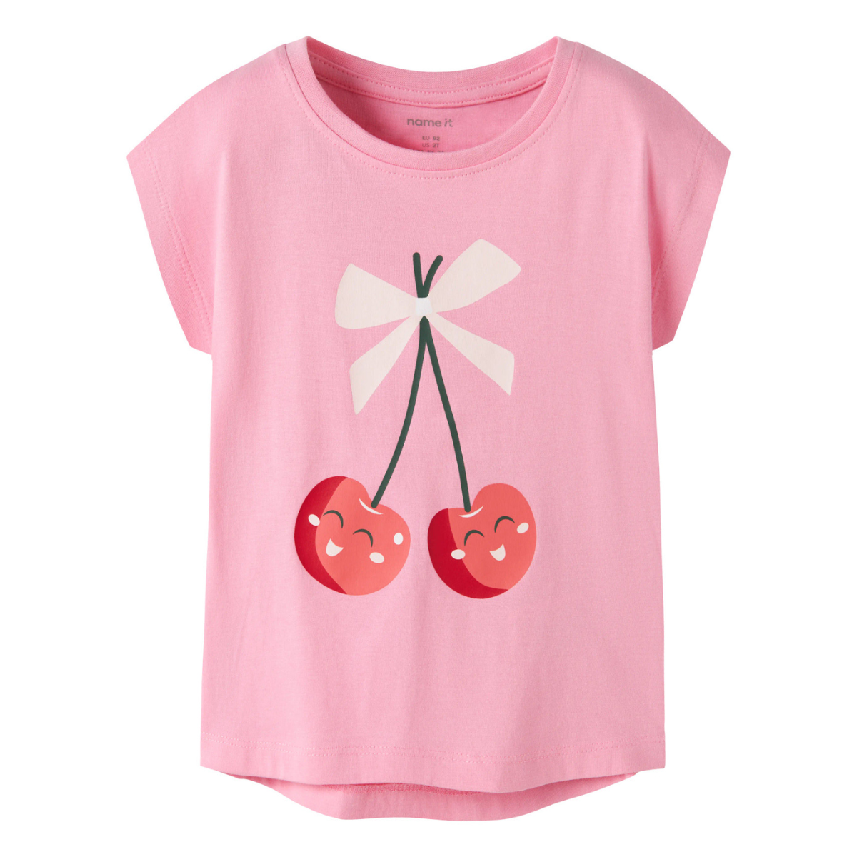 Name It - T-skjorte Vigea Pink Drink Happy Cherries
