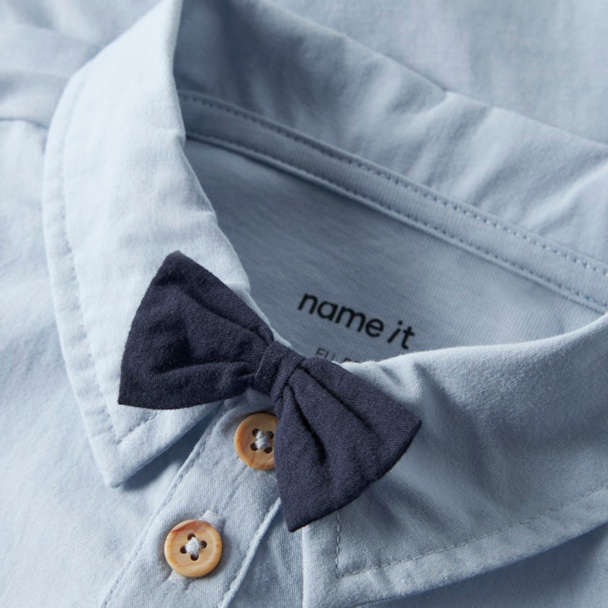 Name It - Skjortebody med Sløyfe Noller Blue Fog