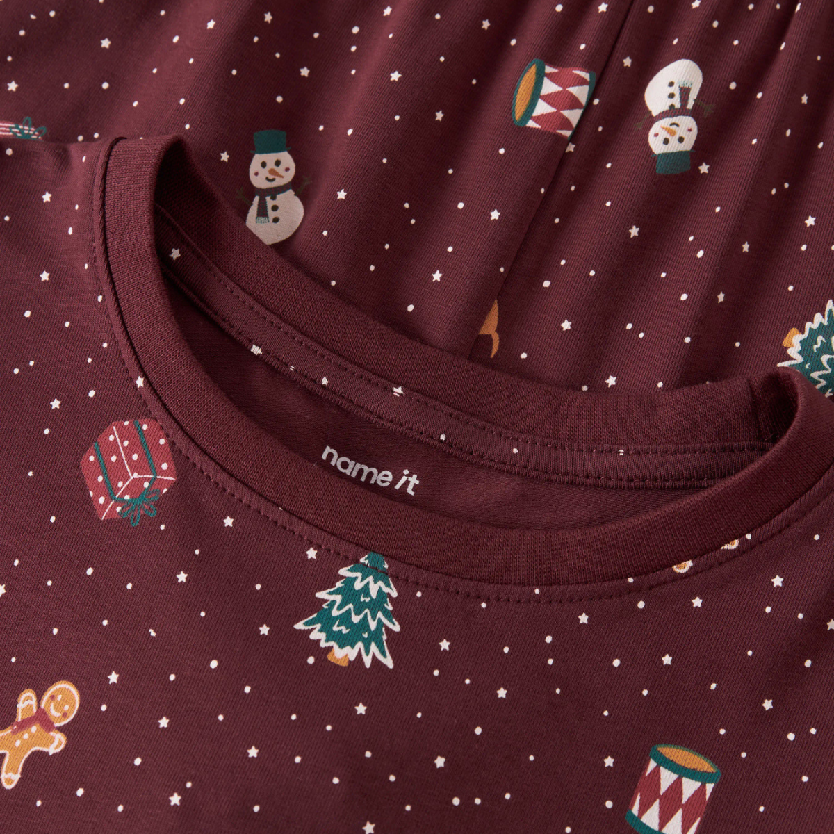 Name It - Julepysj 2-delt Vismas 2026 Burgundy