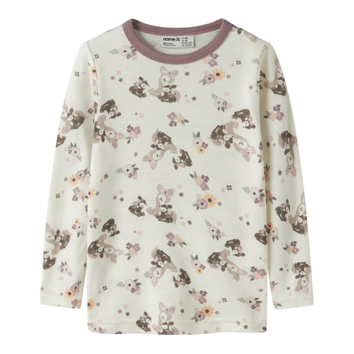 Name It - Ulltrøye Willit Snow White Bambi + Flower