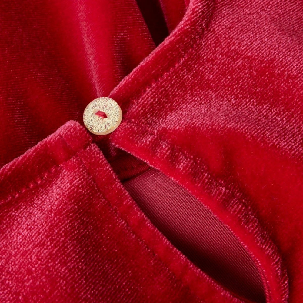 Name It - Julekjole Baby Rinne Velour Jester Red