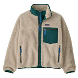 Patagonia - Kids Retro-X Fleece Jacket Natural /Cascade Green