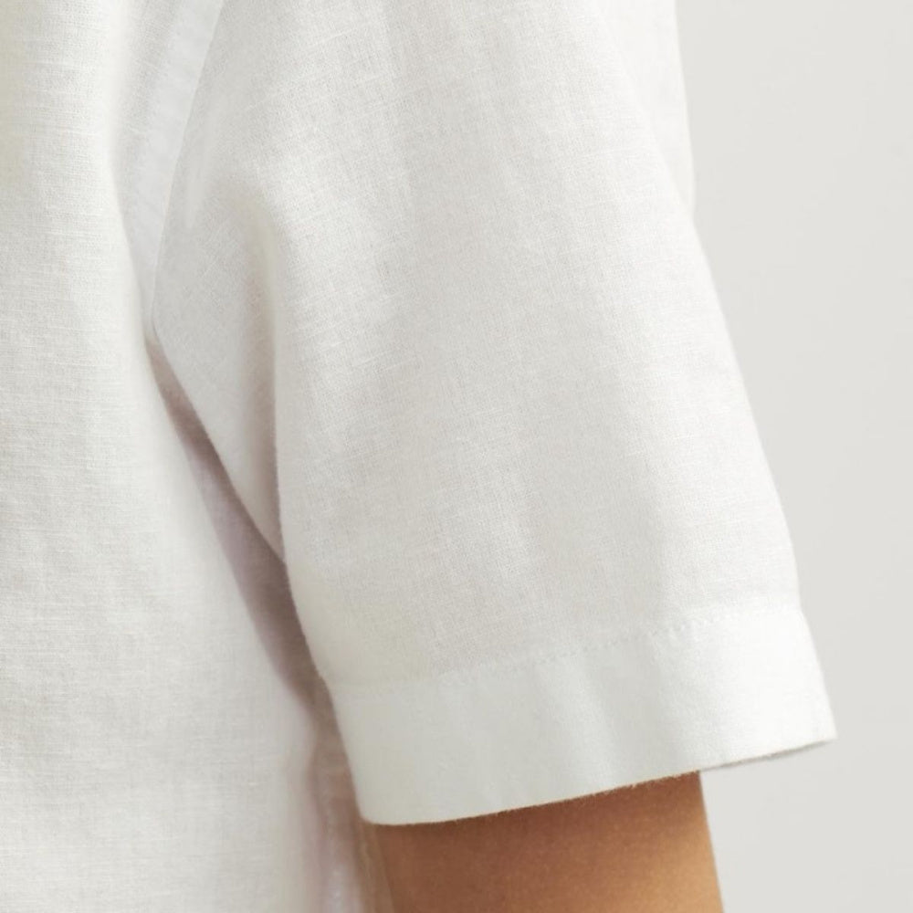 Jack & Jones - Linskjorte Kortermet White