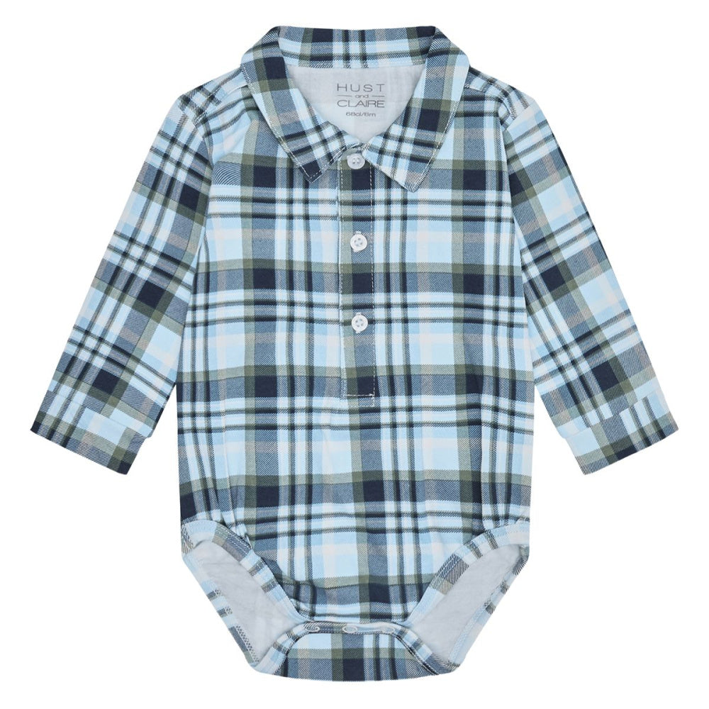Hust and Claire - Skjortebody Boye Iron Blue