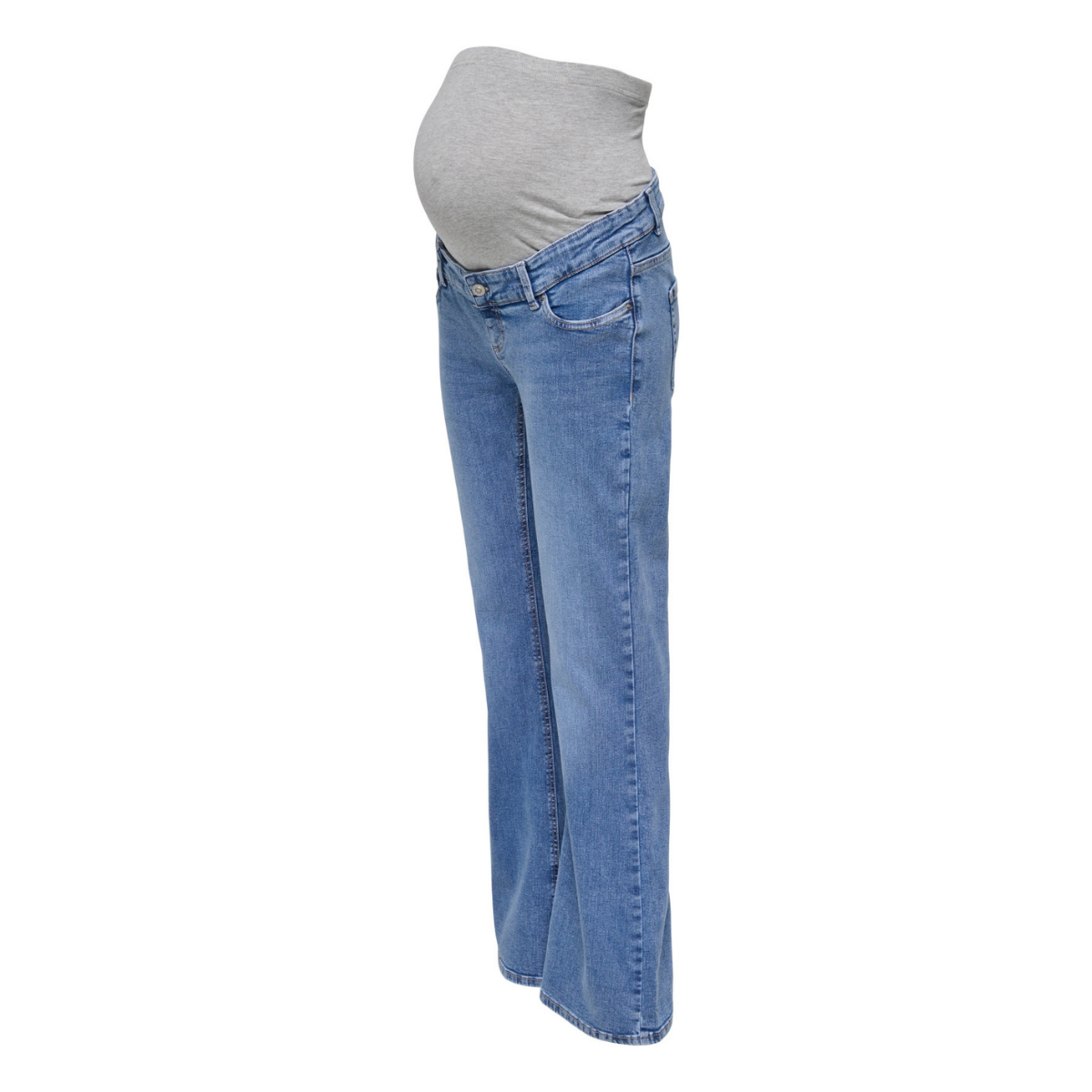 ONLY Maternity - Jeans Blush Flared Light Blue Denim