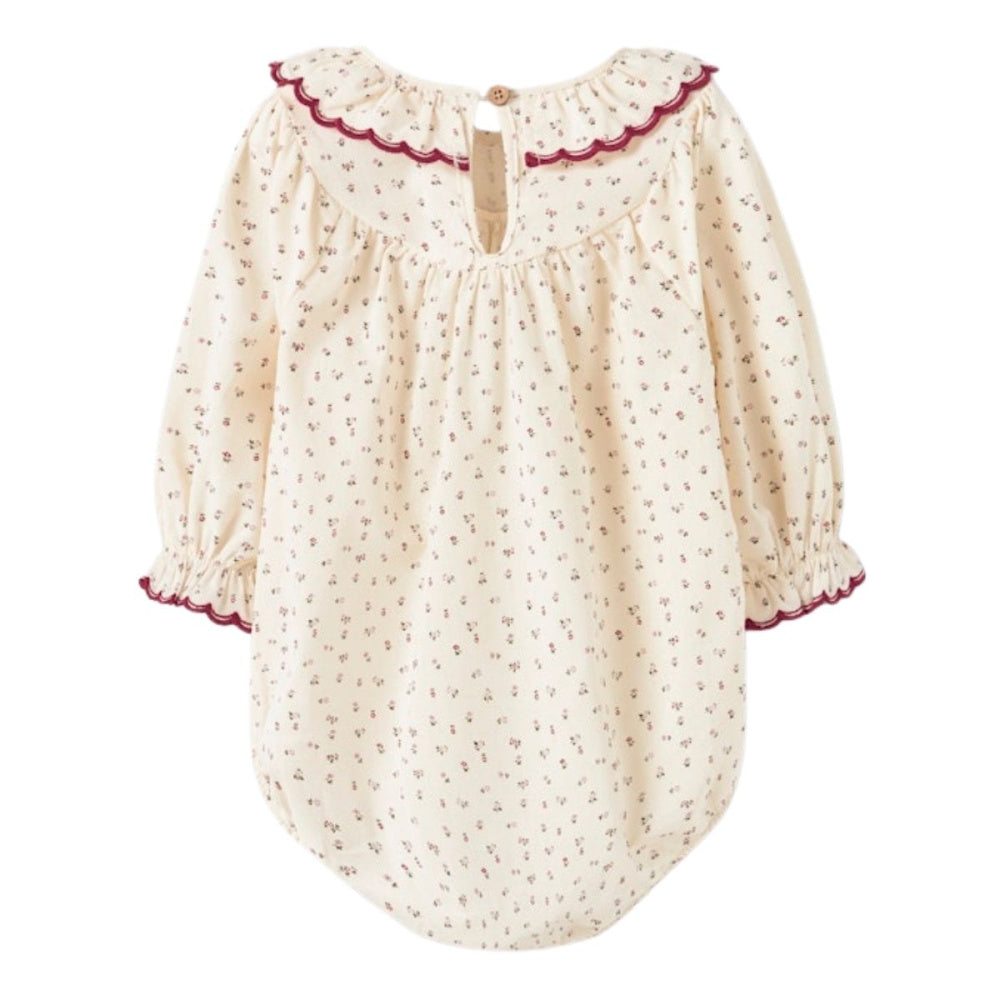 Lil'Atelier - Body Bluse med Krage Rasia Turtledove Red Dahlia