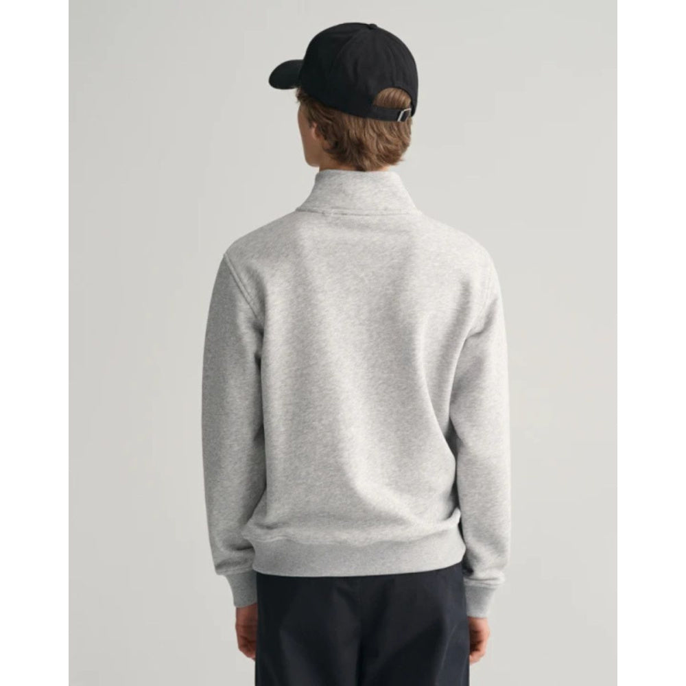 Gant - Genser Jr Shield Half Zip Light Grey Melange