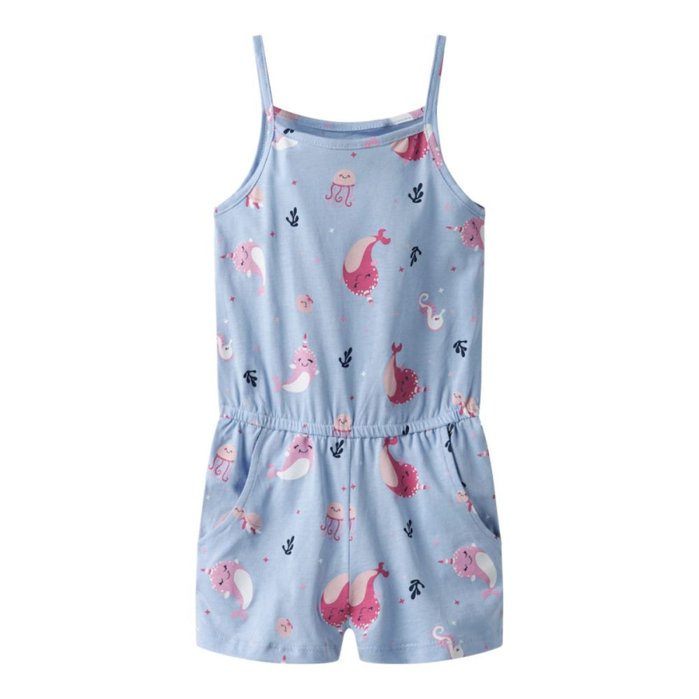 Name It - Sommerdrakt Vigga Chambray Blue Whales