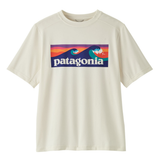 Patagonia - T-skjorte Capilene Silkweight Boardshort Logo: White