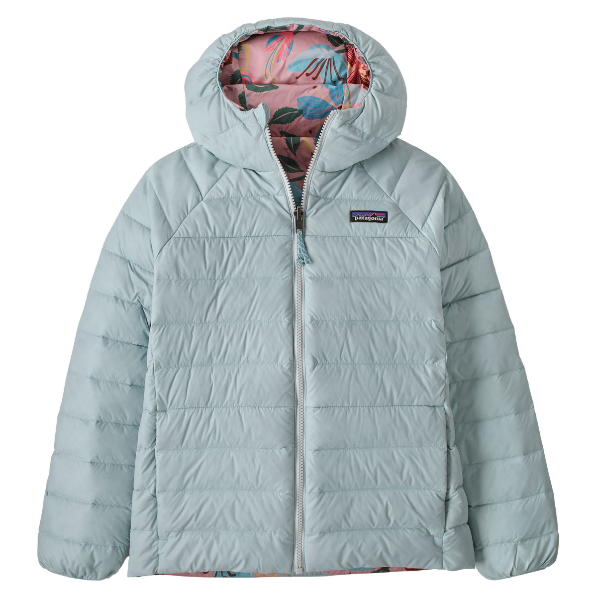 Patagonia - Kids Reversible Down Sweater Hoody Virtually Blue