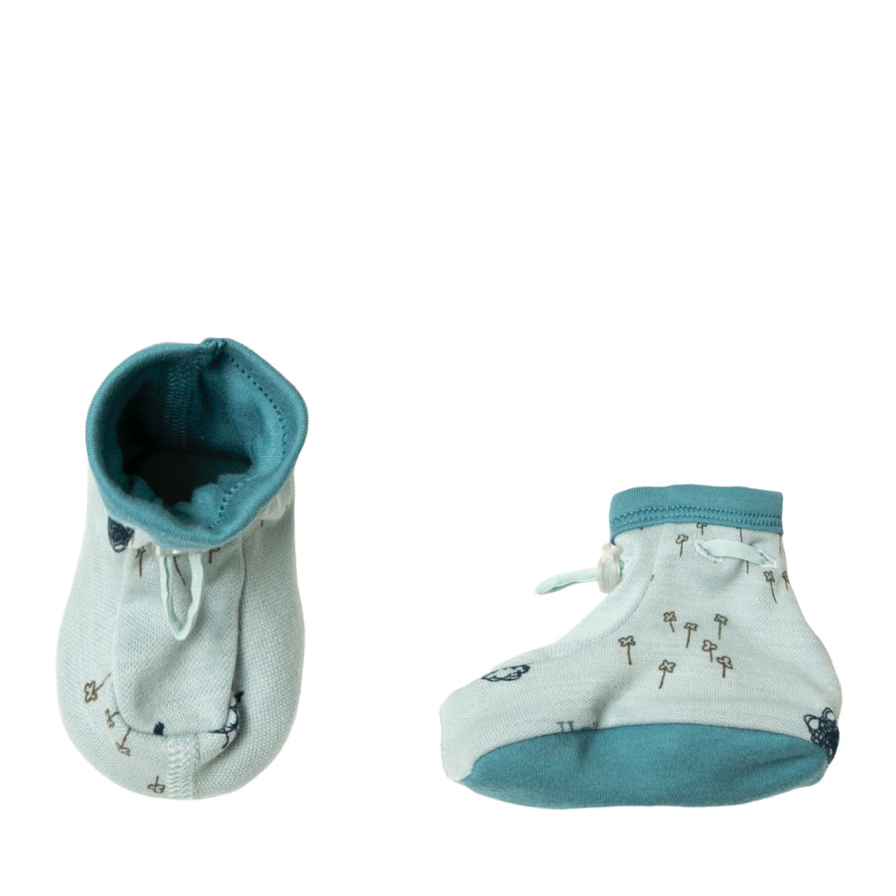 Joha - Booties i Ull & Bomull Sau Blå
