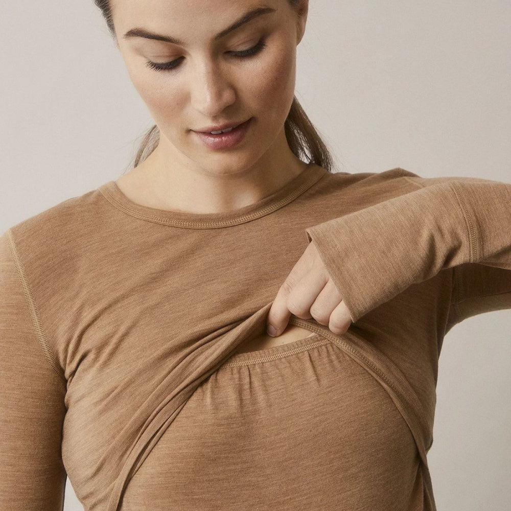 Boob - Ammetopp Merinoull Brown Melange