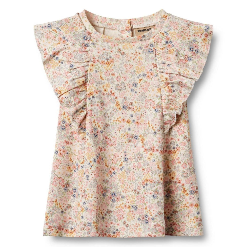 Wheat - Kjole Baby Ruffle Shirley Bright Flowers
