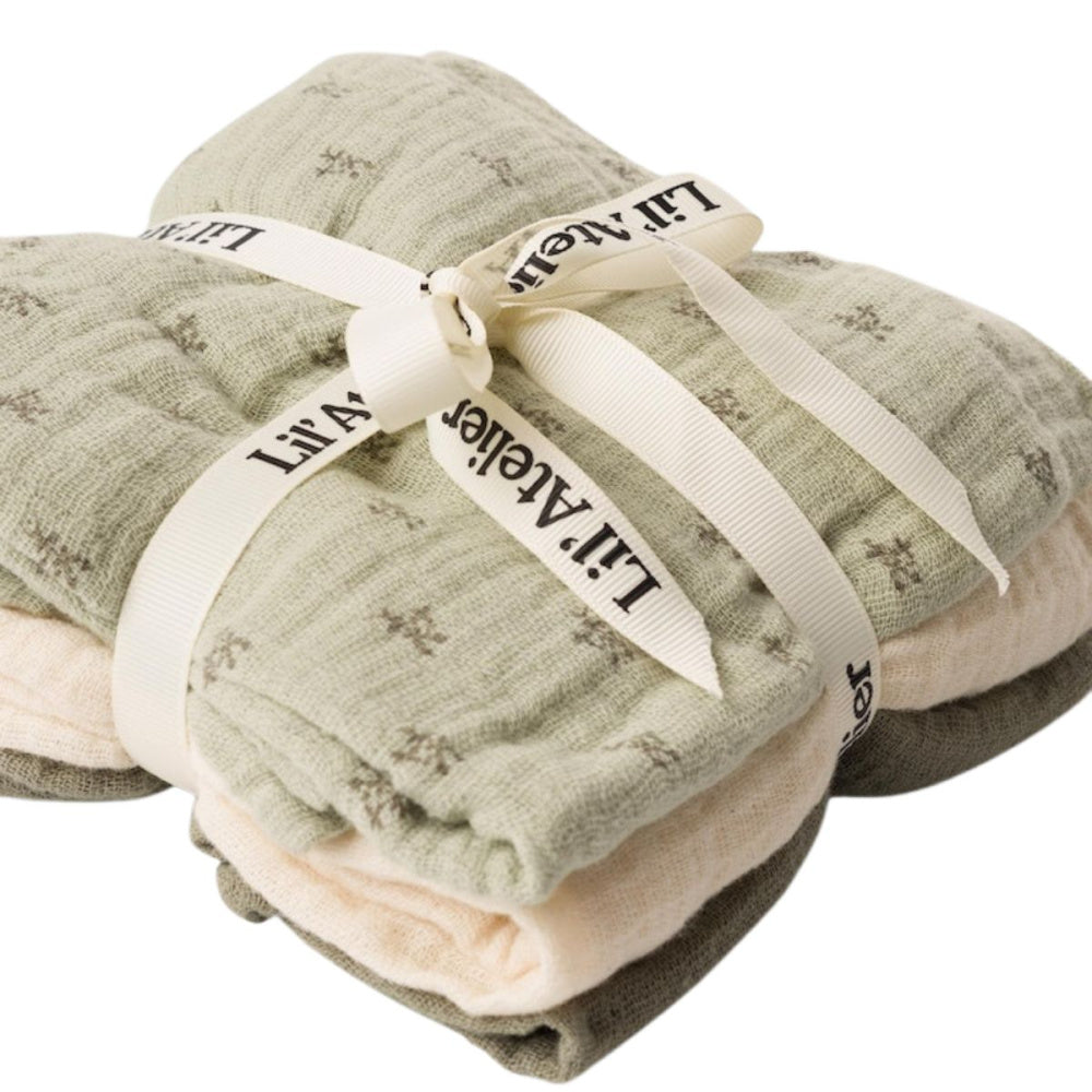 Lil'Atelier - 3 PK Gulpekluter Fergie Moss Gray