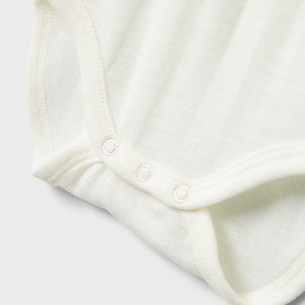 Name It - Body Ull Rib m/ krage Wang Snow White