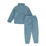 Gullkorn - Berg Fleece-sett Tåkeblå
