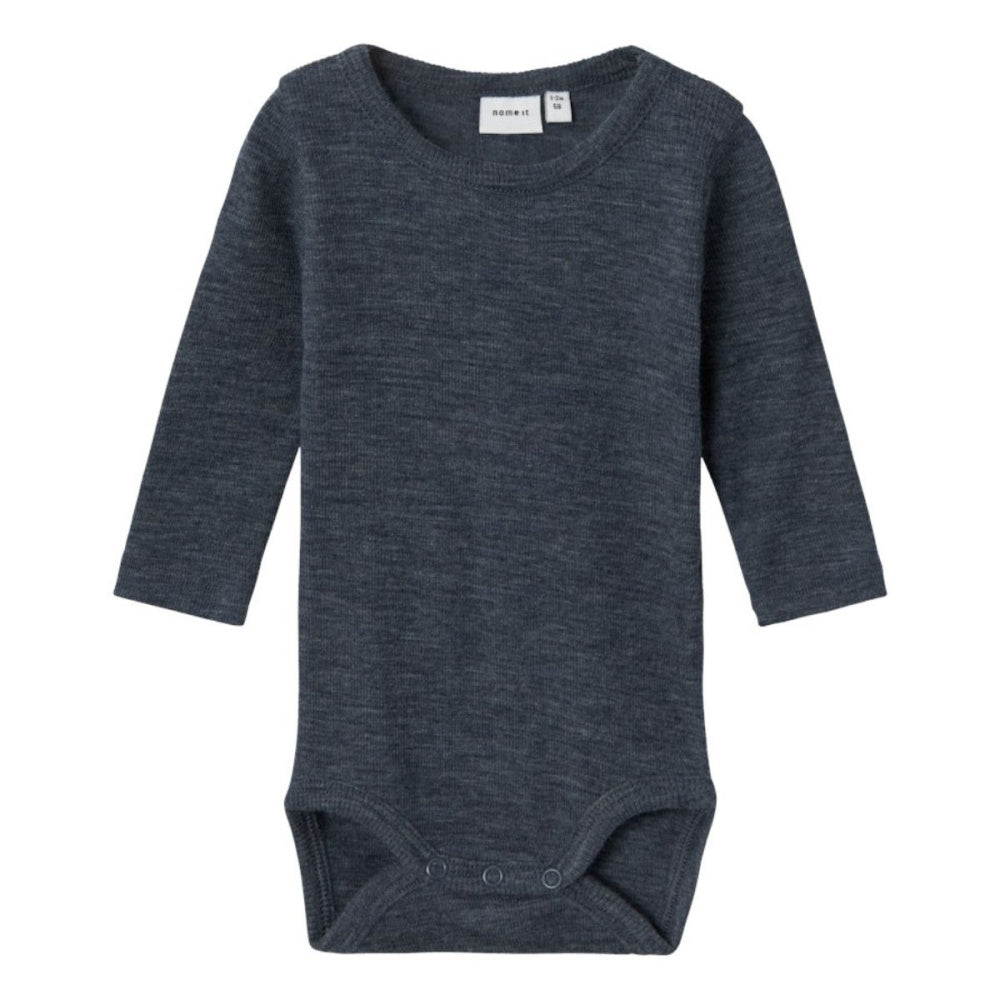 Name It - Body i Ull og Silke Baby Rib Wossa Ombre Blue