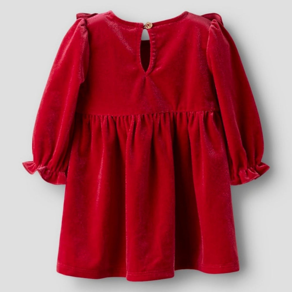 Name It - Julekjole Baby Rinne Velour Jester Red