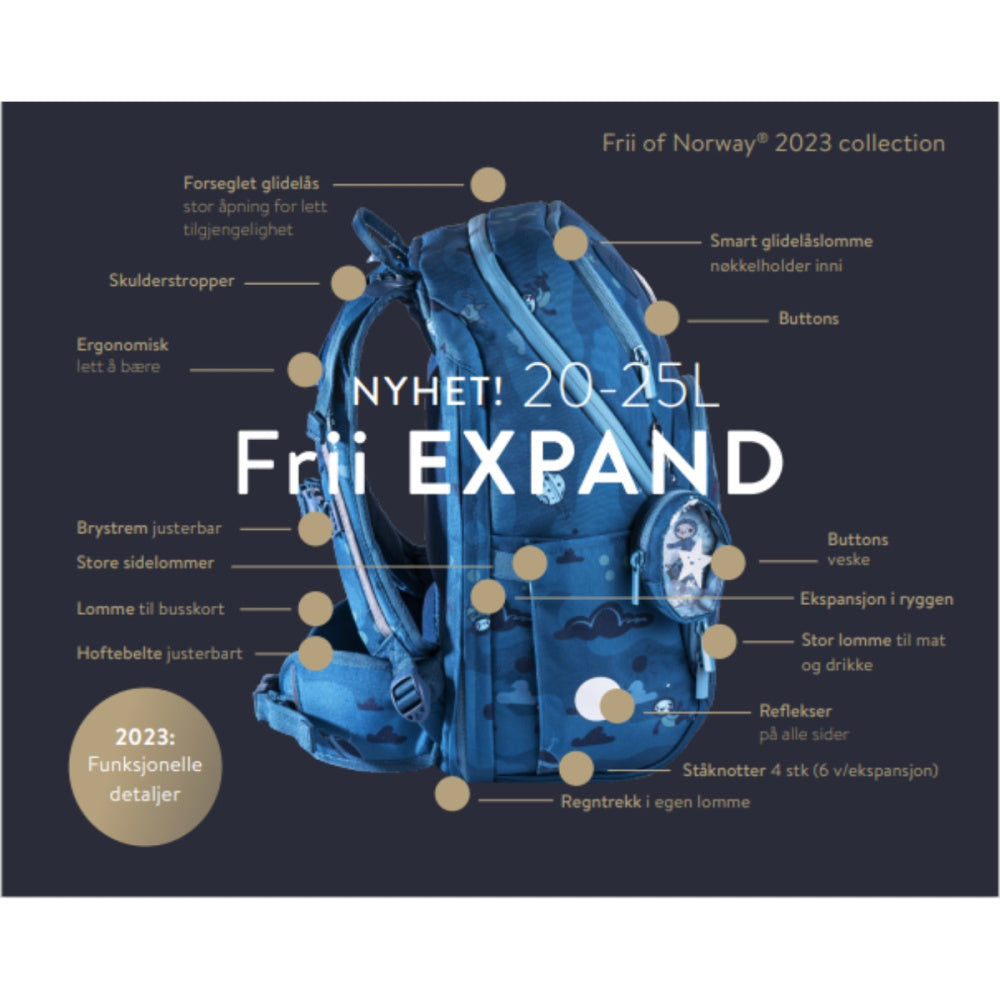 Frii of Norway - Skolesekk 20-25L Expand Best Friends
