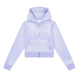 Juicy Couture - Velourjakke Tonal Zip Thru Hoodie Jacaranda