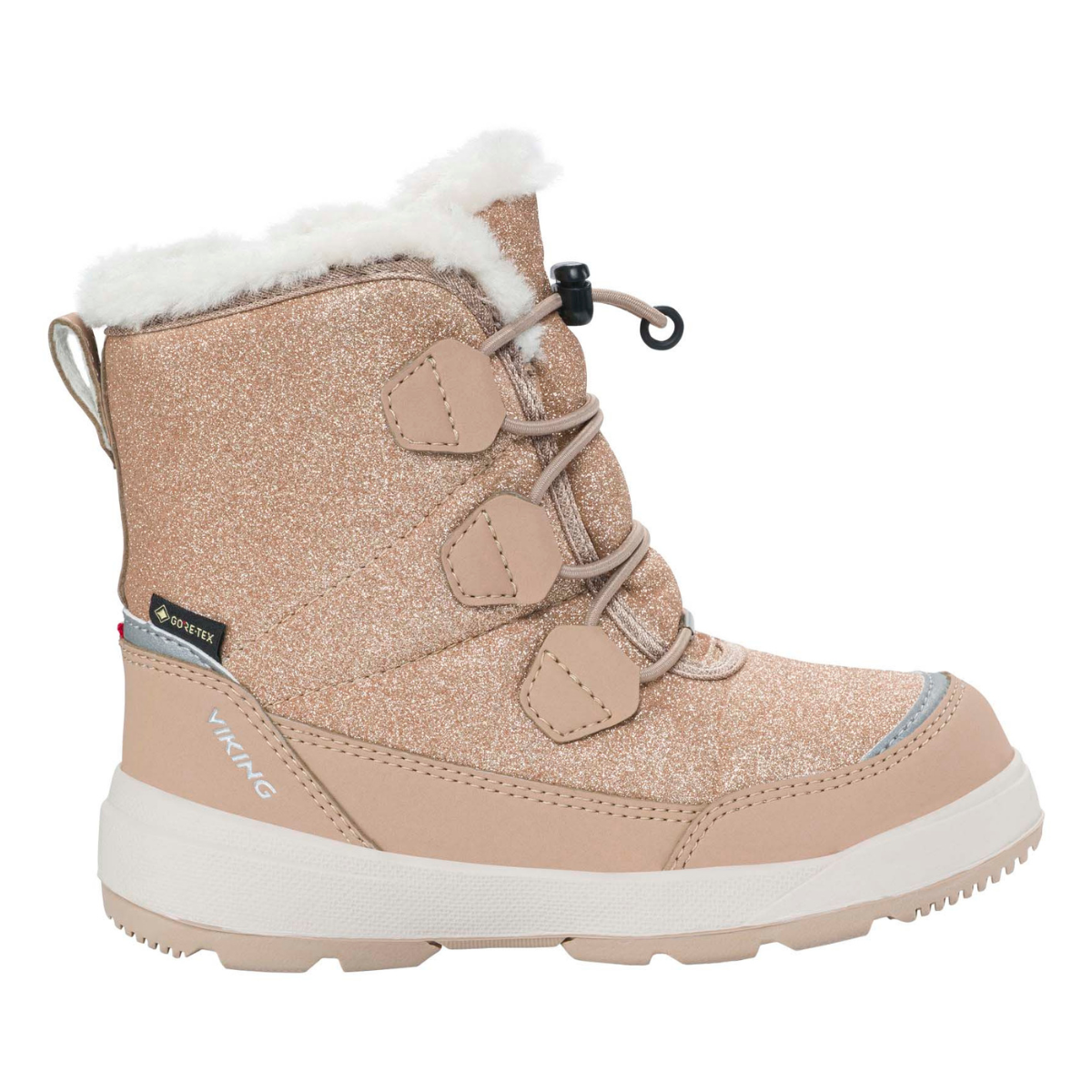 Viking Vintersko Toasty Glitter Warm GTX Zip Beige