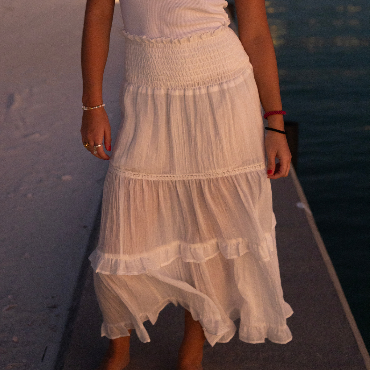 Vilje & Ve - Skjørt Amina Maxi White