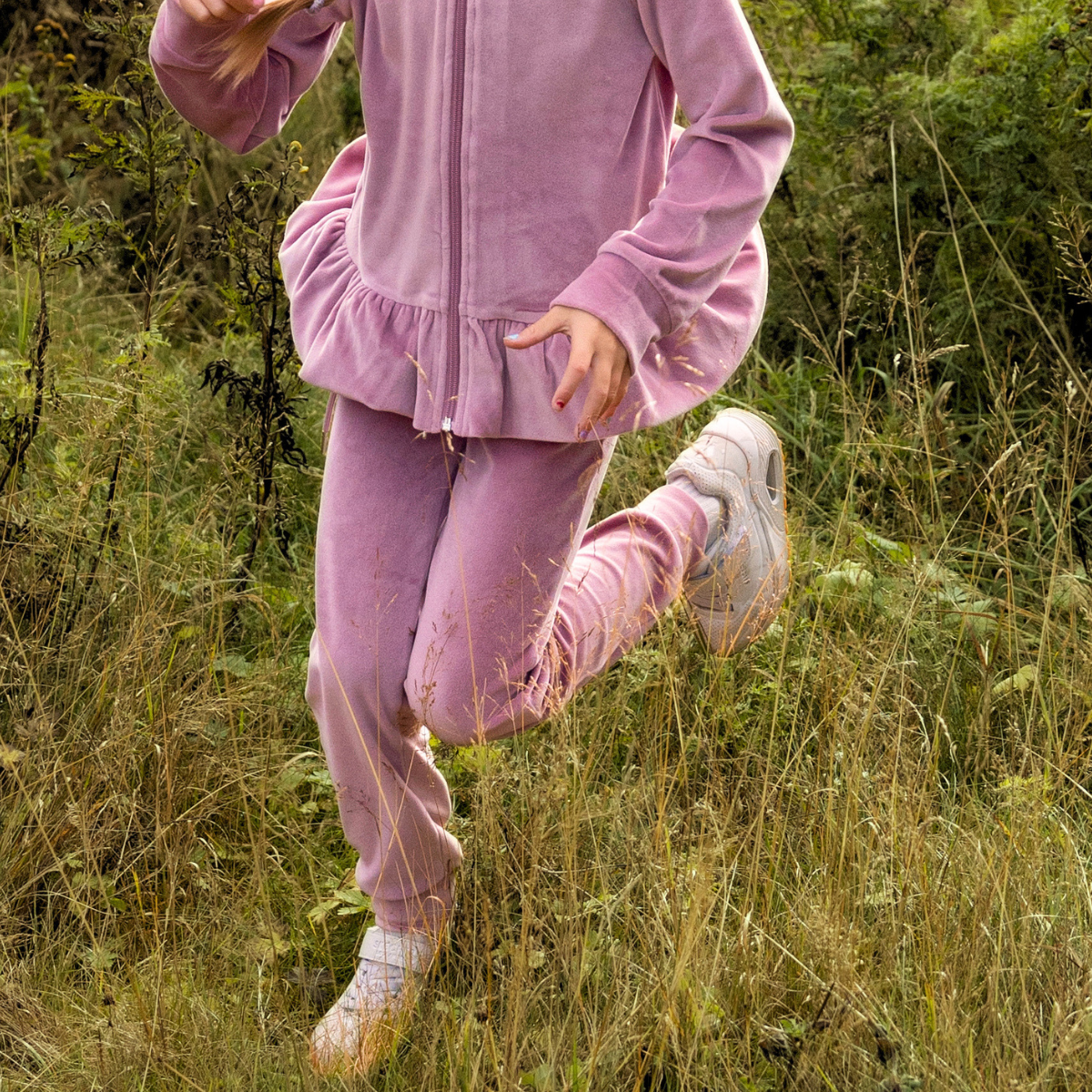 Vilje & Ve - Bukse i Velour Ines Blush Rose