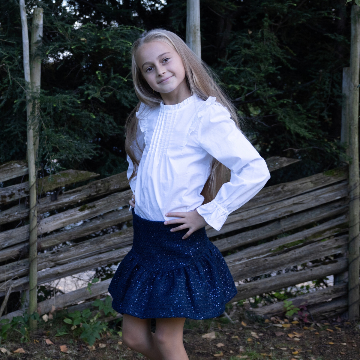 Vilje & Ve - Skjørt Laila Bouclé Dark Navy