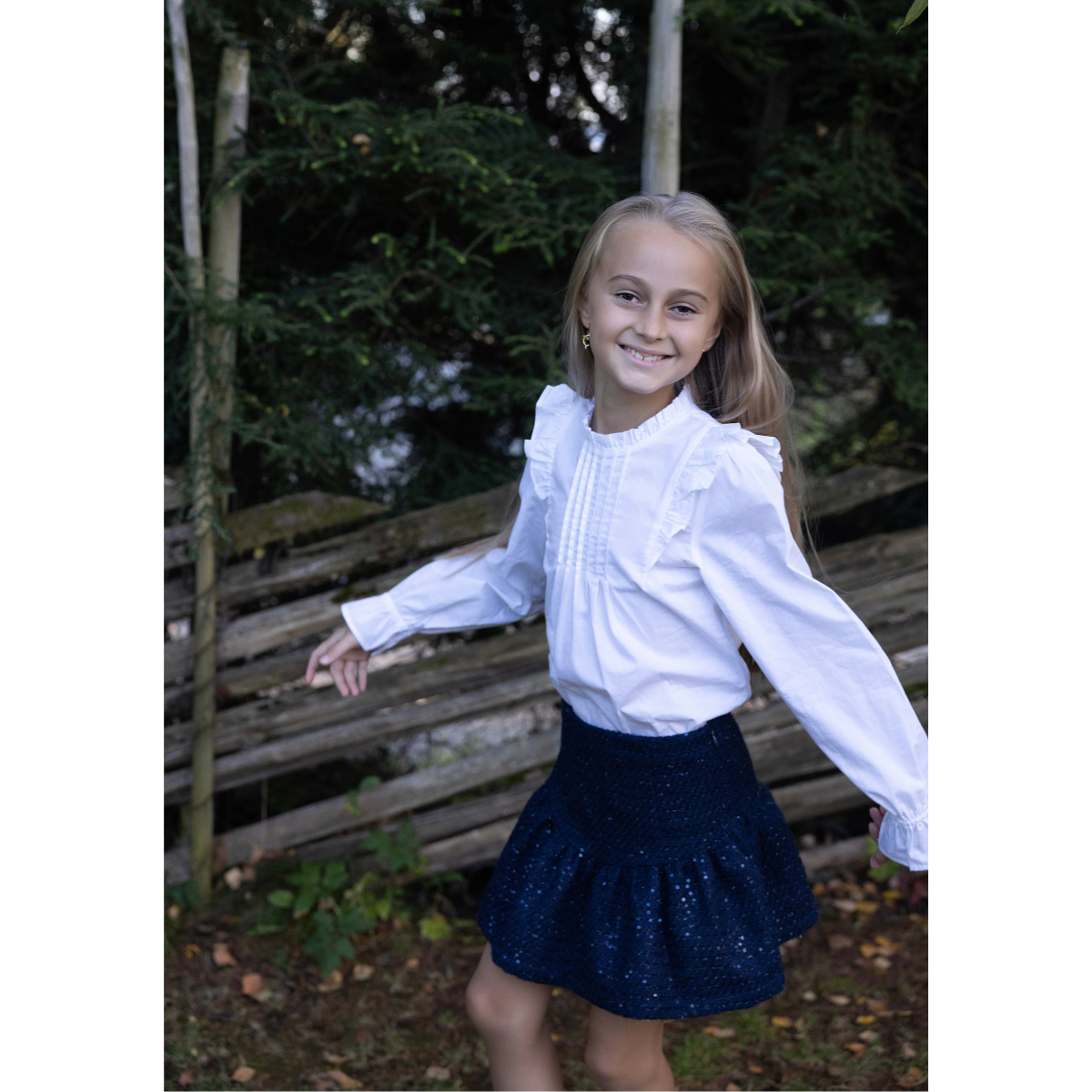 Vilje & Ve - Skjørt Laila Bouclé Dark Navy
