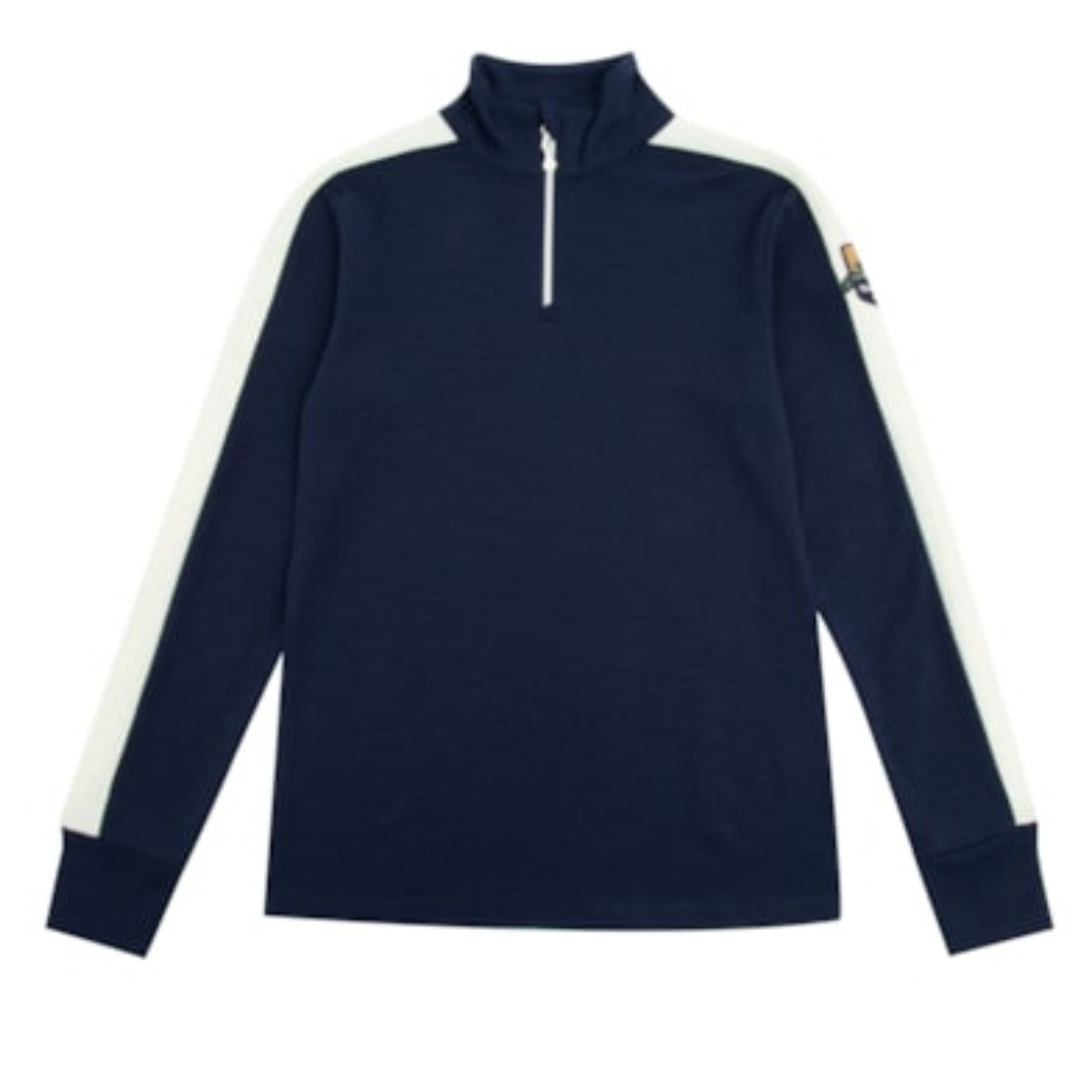 WoolLand - Genser Ål Half-Zip Blue Ink