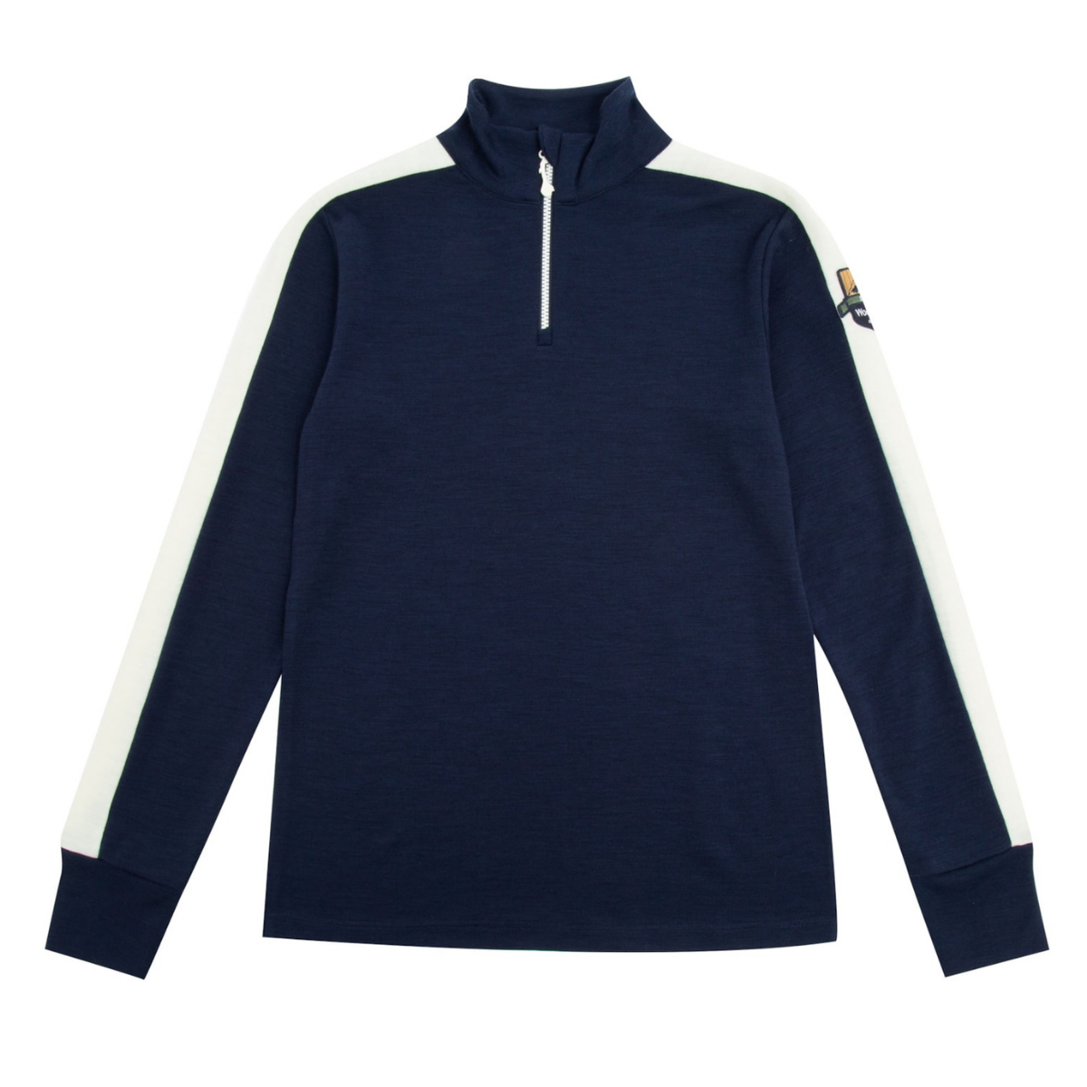 WoolLand - Genser Ål Half-Zip Blue Ink
