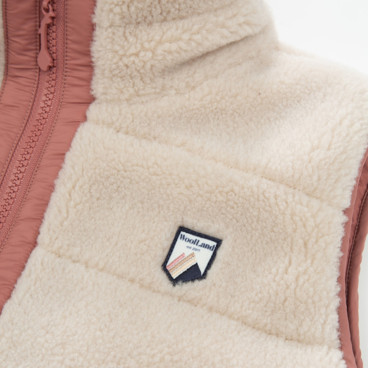 WoolLand - Fleecevest Nusfjord Burned Rose
