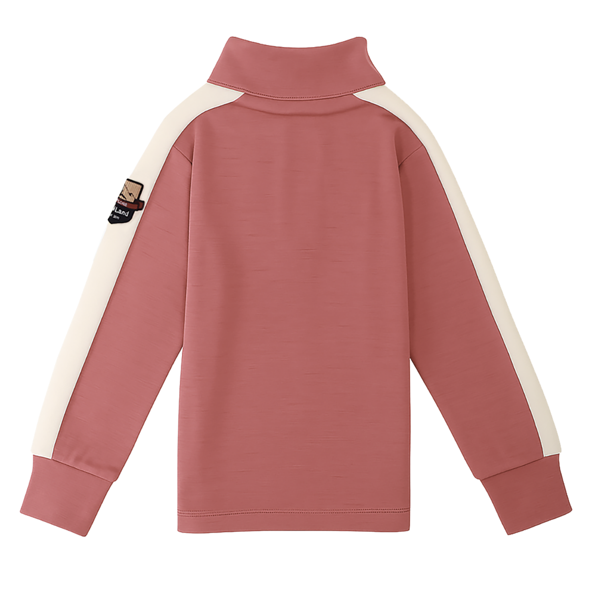 WoolLand - Genser Ål Half-Zip Girl Burned Rose
