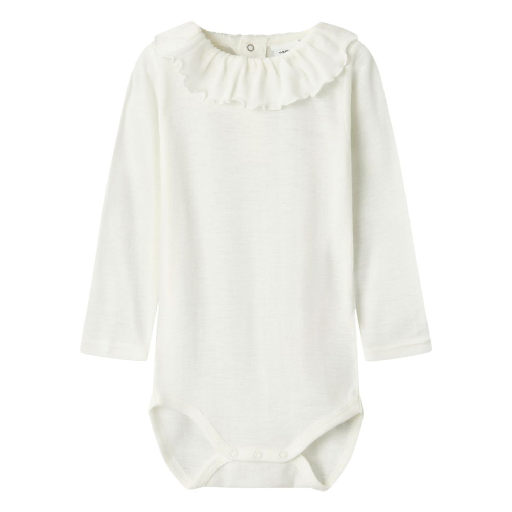 Name It - Ullbody med Krage Wang Rib Snow White