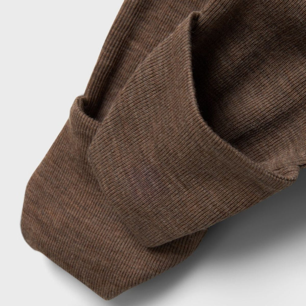 Name It - Heldress i Ull og Silke Rib Wossa Walnut