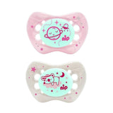 Nip- Smokker Selvlysende Night 2pk 0-6 mnd Rosa