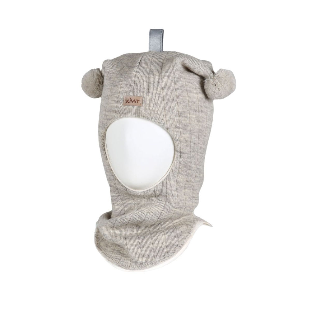Kivat - Balaclava i Ull med Dusker Rib Sand