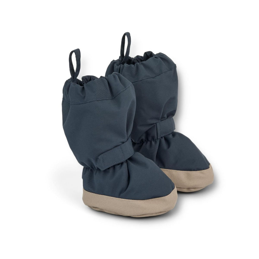Wheat - Fotpose Baby Booties Mørkeblå