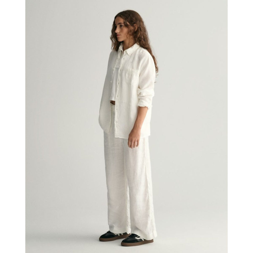 Gant - Skjorte i Lin Regular White