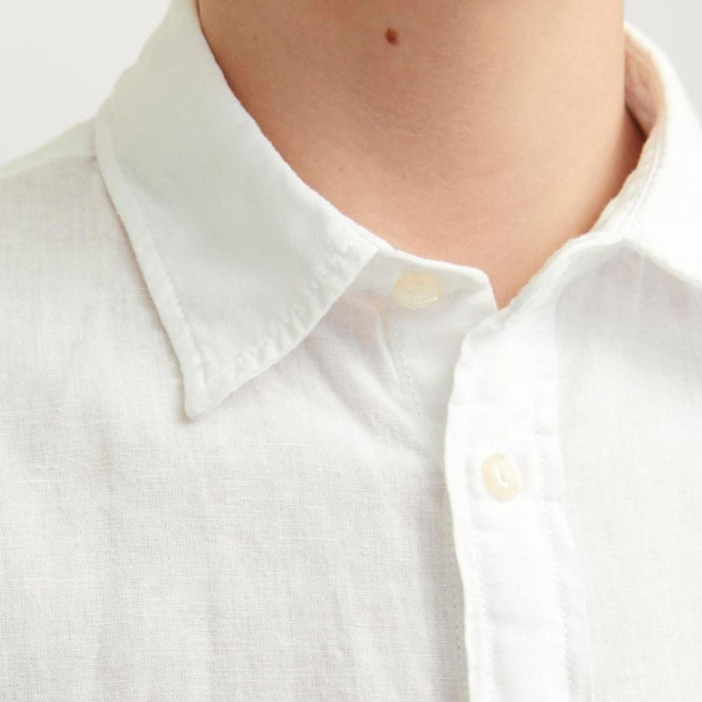 Jack & Jones - Linskjorte Kortermet White